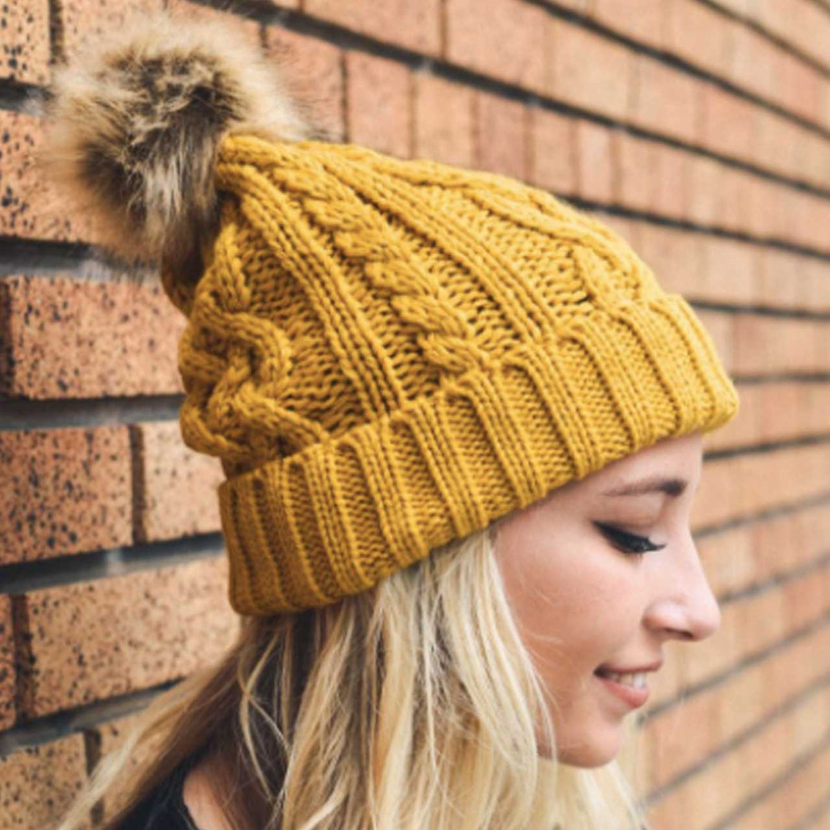 Yellow store stocking hat